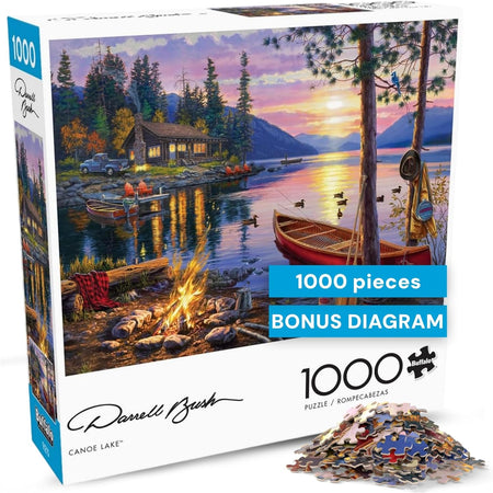 - Darrell Bush - Canoe Lake - 1000 Piece Jigsaw Puzzle
